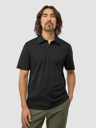 Evolve Pique Polo Black