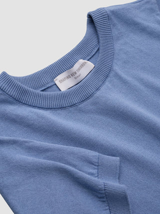 Fine Knit T-shirt Serenity Blue