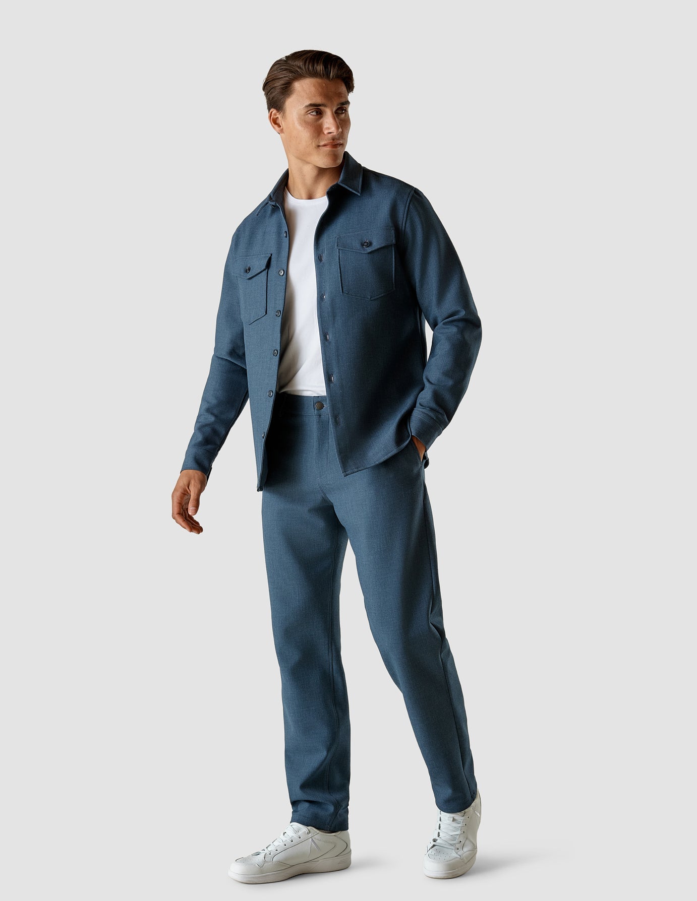 Heavy Edition Overshirt Deep Blue Melange