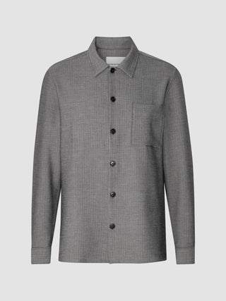 Heavy Edition Transitional Overshirt Grey Herringbone