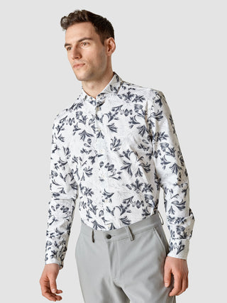 Lightweight Classic Shirt Navy Flower Regular