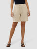Women's Linen Shorts Relaxed Sandy Beige
