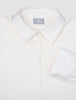 Oxford-skjorte for kvinner, White Orchid Slim, i et rent, skandinavisk design med spiss krage og brettede mansjetter.