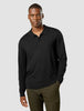 Premium Merino Long Sleeve Polo Black