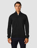 Premium Merino Half Zip Black