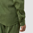 Refined Linen Long Sleeve Shirt Clover Green