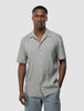 Refined Linen Bowling Short Sleeve Shirt Stone Grey