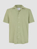 Refined Linen Bowling Short Sleeve Shirt Tea