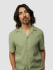 Refined Linen Bowling Short Sleeve Shirt Tea