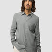 Refined Linen Long Sleeve Shirt Stone Grey