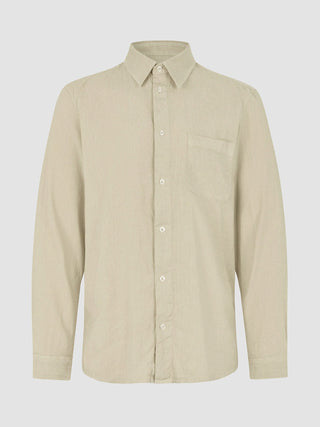 Refined Linen Long Sleeve Shirt Soft Sand