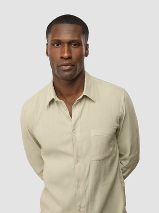 Refined Linen Long Sleeve Shirt Soft Sand
