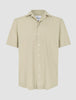 Refined Linen Bowling Short Sleeve Shirt Soft Sand