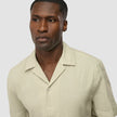 Refined Linen Bowling Short Sleeve Shirt Soft Sand