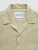 Refined Linen Bowling Short Sleeve Shirt Soft Sand