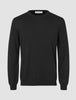 Seamless Premium Merino Knit Crewneck Black
