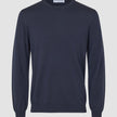 Seamless Premium Merino Knit Crewneck Dark Navy