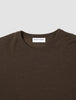 Seamless Premium Merino Knit Crewneck Saddle Brown