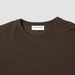 Seamless Premium Merino Knit Crewneck Saddle Brown