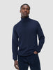 Seamless Premium Merino Knit Turtleneck Dark Navy