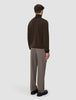 Seamless Premium Merino Knit Turtleneck Saddle Brown