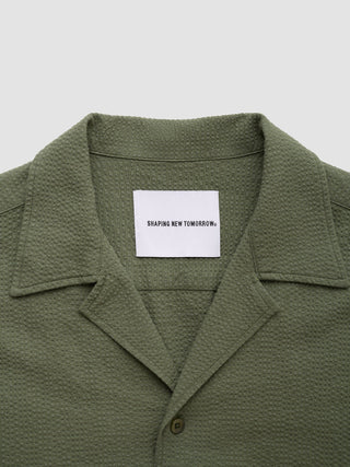 Seersucker Short Sleeve Shirt Clover Green