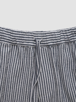 Seersucker Shorts Navy Stripes