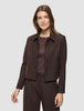 Serene Set Chocolate Herringbone Short Jacket Pants