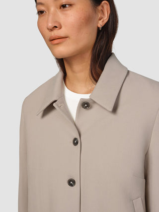 Serene Set Greige Wide Fit Pants & Short Jacket