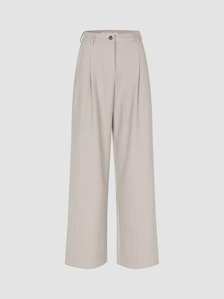 Serene Set Greige Wide Fit Pants & Short Jacket