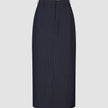 Essential Set Navy Pinstripe Short Vest & Maxi Skirt