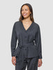 Women's Skye Belted Overshirt Charcoal Melange