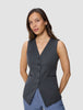Women's Skye Long Vest Charcoal Melange