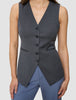 Women's Skye Long Vest Charcoal Melange