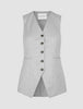 Women's Skye Long Vest Grey Pine Melange