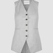 Skye Set Grey Pine Melange Long Vest & Shorts