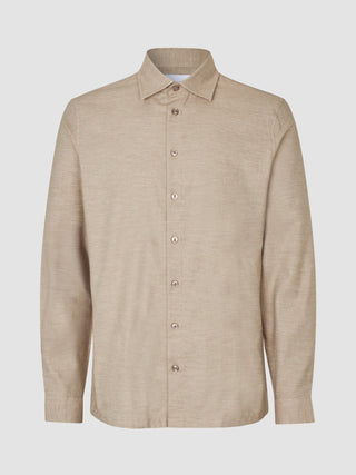 Soft Flannel Shirt Beige