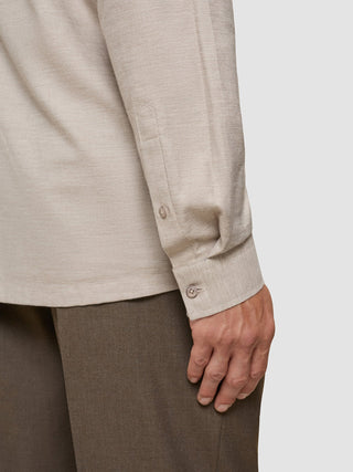 Soft Flannel Shirt Beige