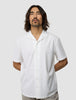 Tech Linen Bowling Short Sleeve Shirt Pure White