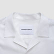 Tech Linen Bowling Short Sleeve Shirt Pure White