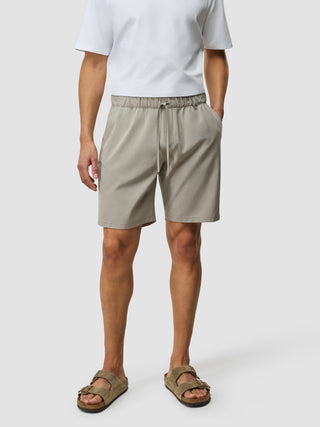 Tech Linen Elastic Shorts Raw Beige