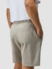 Tech Linen Elastic Shorts Raw Beige