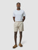 Tech Linen Elastic Shorts Sandshell Stripe