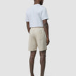 Tech Linen Elastic Shorts Sandshell Stripe