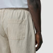Tech Linen Elastic Shorts Sandshell Stripe
