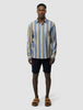 Tech Linen Casual Shirt Coastal Stripes