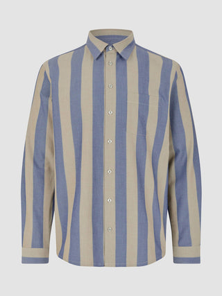 Tech Linen Casual Shirt Coastal Stripes