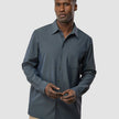 Tech Linen Casual Shirt Navy