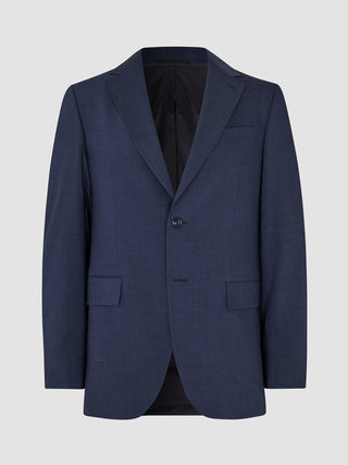 Tech Wool Blazer Navy Regular