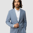 Tech Wool Blazer Light Blue Slim